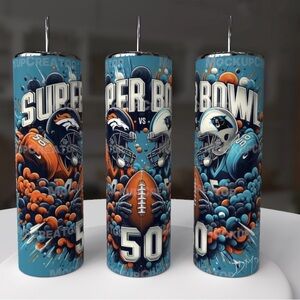 NFL Seahawks VS. Patriot’s  playoffs 20 oz stainless steel tumbler NWT